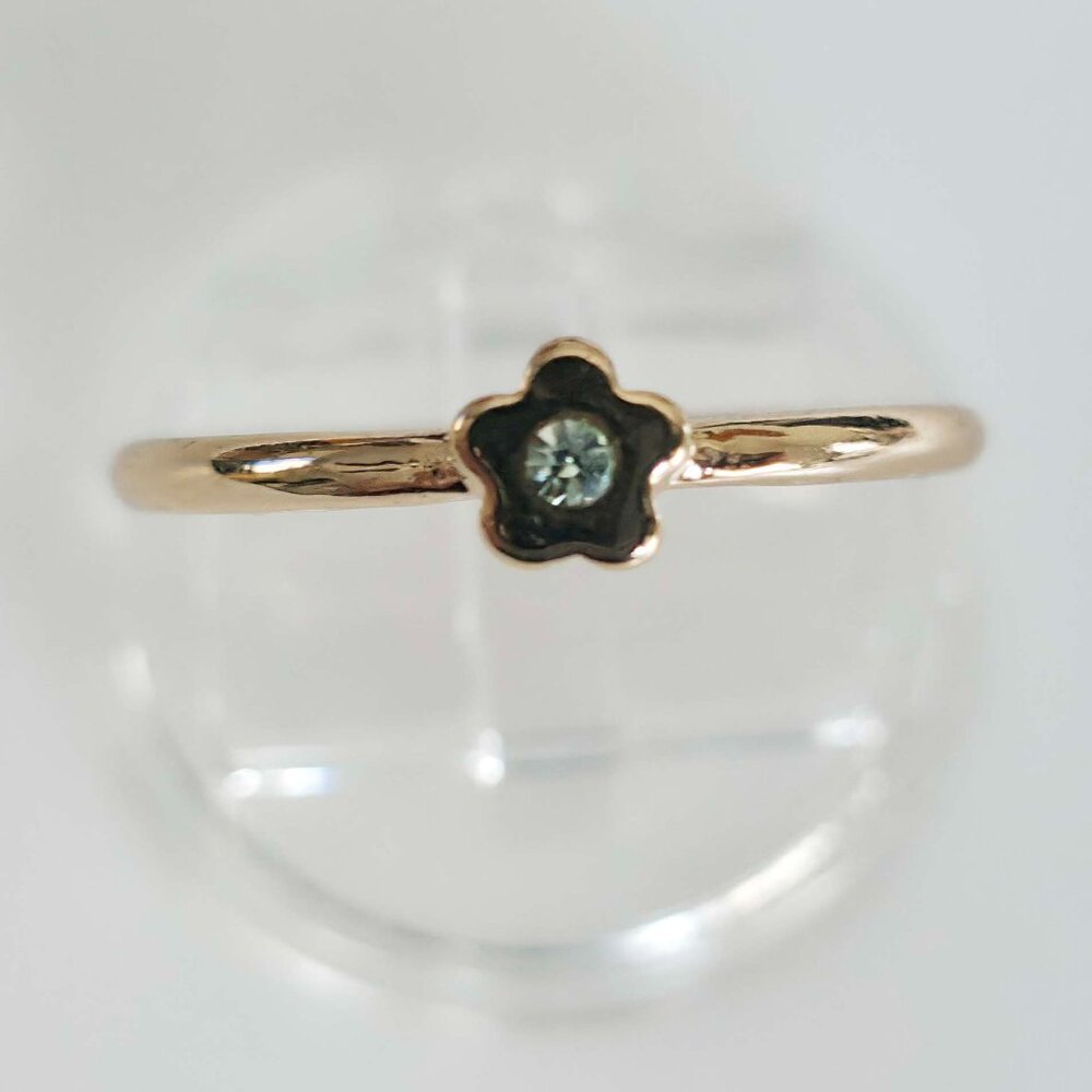 Gold-Plated Crystal Stackable Ring - image 1